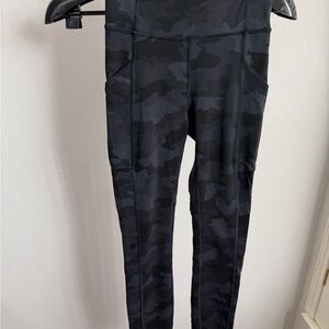Lululemon Athletica Black Camouflage Leggings